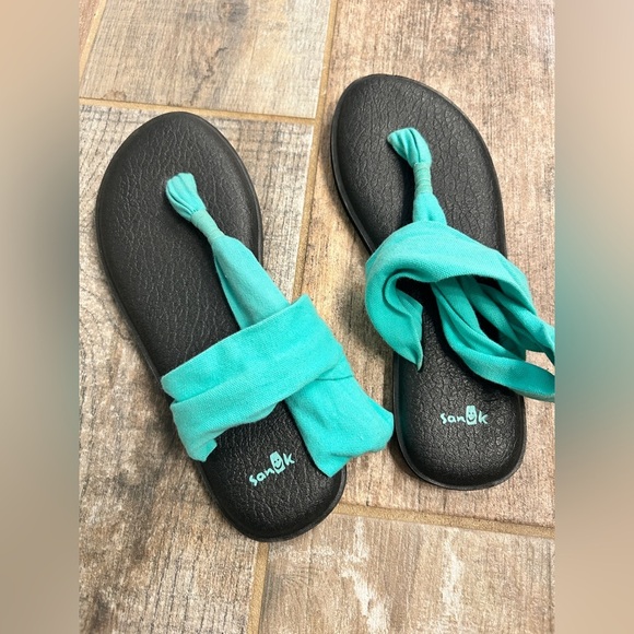 SANUK YOGA SLING 2 OPAL- TURQUOISE OUTDOOR FLIP FLOP WOMEN'S SANDALS - Picture 3 of 7